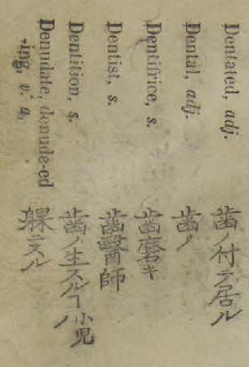 1862_英和對譯袖珍辭書_Dental