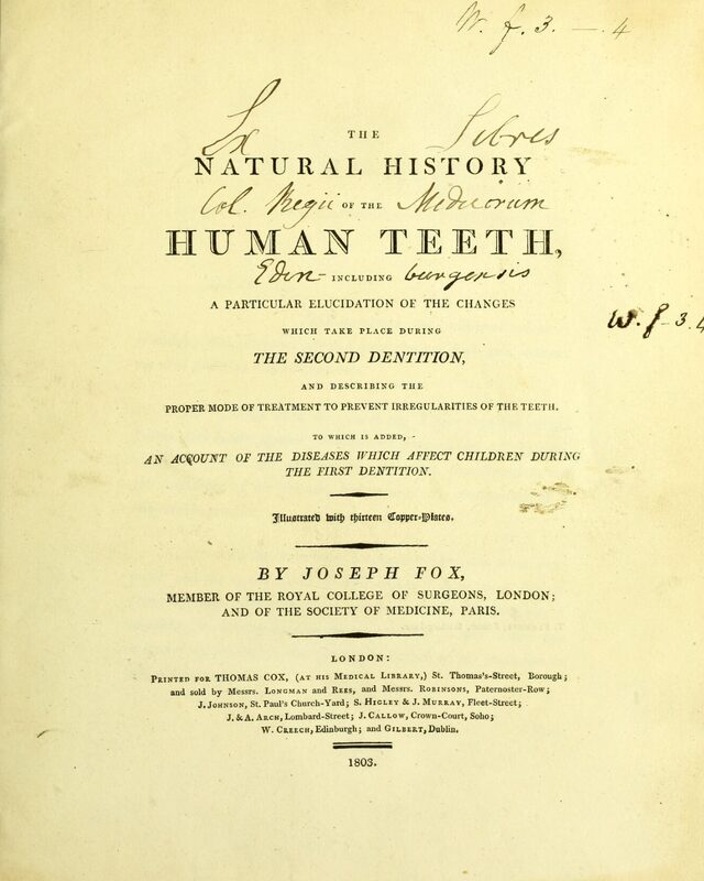 1803_Joseph Fox_Natural History of the Human Teeth
